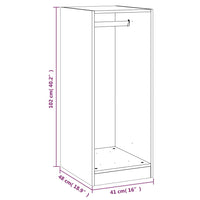 Thumbnail for Kleiderschrank Weiß 48x41x102 cm Holzwerkstoff