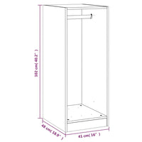 Thumbnail for Kleiderschrank Schwarz 48x41x102 cm Holzwerkstoff