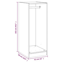 Thumbnail for Kleiderschrank Räuchereiche 48x41x102 cm Holzwerkstoff