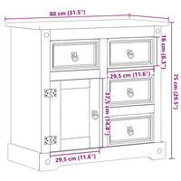 Thumbnail for Sideboard Corona 87x40x76 cm Massivholz Kiefer