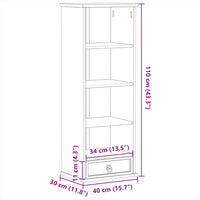 Thumbnail for CD-Schrank Corona 40x30x110 cm Massivholz Kiefer
