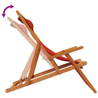 Thumbnail for Strandstühle 2 Stk. Klappbar Rot Stoff