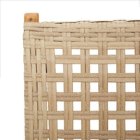 Thumbnail for Gartenstuhl Verstellbar 8 Stk. Beige Poly Rattan Massivholz