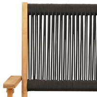 Thumbnail for Gartenstühle 4 Stk. Klappbar Schwarz Massivholz Akazie