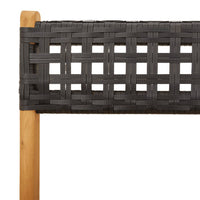 Thumbnail for Gartenstühle 8 Stk. Klappbar Schwarz Poly Rattan & Massivholz