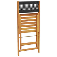 Thumbnail for Gartenstühle 8 Stk. Klappbar Schwarz Massivholz Akazie