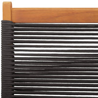 Thumbnail for Gartenstühle 4 Stk. Klappbar Schwarz Massivholz Akazie