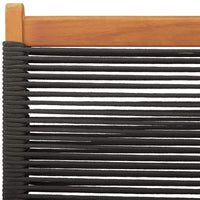 Thumbnail for Gartenstühle 6 Stk. Klappbar Schwarz Massivholz Akazie