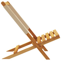 Thumbnail for Gartenstühle 4 Stk. Klappbar Beige Massivholz Akazie