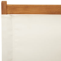 Thumbnail for Gartenstühle 8 Stk. Klappbar Cremeweiß Stoff und Massivholz