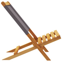 Thumbnail for Gartenstühle 6 Stk. Klappbar Anthrazit Stoff und Massivholz