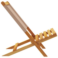 Thumbnail for Gartenstühle 8 Stk. Klappbar Taupe Stoff und Massivholz