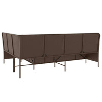Thumbnail for Gartensofa in L-Form mit Kissen Braun Poly Rattan