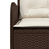 Thumbnail for Gartensofa in L-Form mit Kissen Braun Poly Rattan