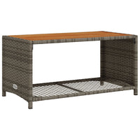 Thumbnail for 4-tlg. Garten-Sofagarnitur mit Kissen Grau Poly Rattan