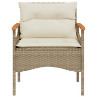 Thumbnail for 3-tlg. Garten-Sofagarnitur mit Kissen Beige Poly Rattan