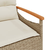 Thumbnail for 3-tlg. Garten-Sofagarnitur mit Kissen Beige Poly Rattan