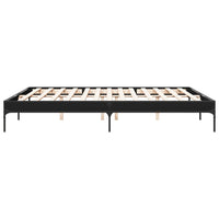 Thumbnail for Bettgestell Schwarz 200x200 cm Holzwerkstoff und Metall