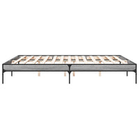 Thumbnail for Bettgestell Grau Sonoma 180x200 cm Holzwerkstoff und Metall