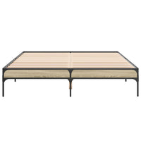 Thumbnail for Bettgestell Sonoma-Eiche 160x200 cm Holzwerkstoff und Metall