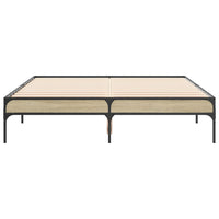 Thumbnail for Bettgestell Sonoma-Eiche 140x190 cm Holzwerkstoff und Metall