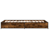 Thumbnail for Bettgestell Räuchereiche 100x200 cm Holzwerkstoff und Metall