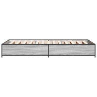 Thumbnail for Bettgestell Grau Sonoma 100x200 cm Holzwerkstoff und Metall