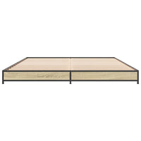 Thumbnail for Bettgestell Sonoma-Eiche 120x200 cm Holzwerkstoff und Metall