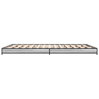 Thumbnail for Bettgestell Grau Sonoma 120x200 cm Holzwerkstoff und Metall