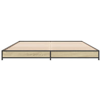 Thumbnail for Bettgestell Sonoma-Eiche 135x190 cm Holzwerkstoff und Metall
