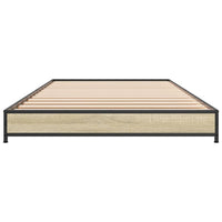 Thumbnail for Bettgestell Sonoma-Eiche 100x200 cm Holzwerkstoff und Metall