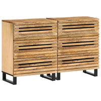 Thumbnail for Sideboard 2 Stk. 60x34x75 cm Raues Massivholz Mango