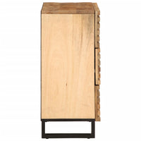 Thumbnail for Sideboard 2 Stk. 60x34x75 cm Raues Massivholz Mango