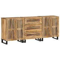 Thumbnail for Sideboard 3 Stk. 60x34x75 cm Raues Massivholz Mango