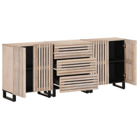 Thumbnail for Sideboard 3 Stk. 60x34x75 cm Massivholz Mango