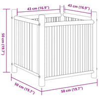 Thumbnail for Pflanzkübel 50x50x50 cm Bambus