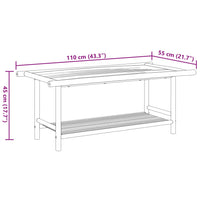 Thumbnail for Couchtisch 110x55x45 cm Bambus