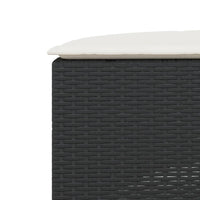 Thumbnail for 2-tlg. Garten-Sofagarnitur Halbrund Schwarz Poly-Rattan