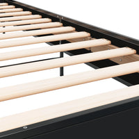 Thumbnail for Bettgestell Schwarz 90x200 cm Holzwerkstoff und Metall