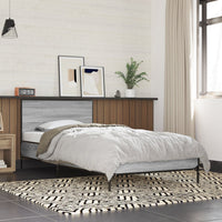 Thumbnail for Bettgestell Grau Sonoma 90x190 cm Holzwerkstoff und Metall