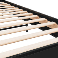 Thumbnail for Bettgestell Schwarz 75x190 cm Holzwerkstoff und Metall