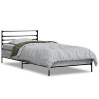 Thumbnail for Bettgestell Grau Sonoma 75x190 cm Holzwerkstoff und Metall