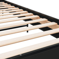 Thumbnail for Bettgestell Schwarz 90x190 cm Holzwerkstoff und Metall