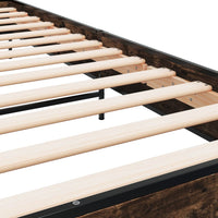 Thumbnail for Bettgestell Räuchereiche 90x190 cm Holzwerkstoff und Metall