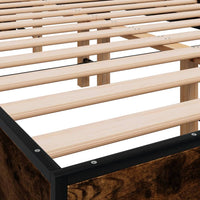Thumbnail for Bettgestell Räuchereiche 140x190 cm Holzwerkstoff und Metall
