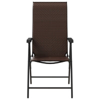 Thumbnail for Gartenstühle 4 Stk. Klappbar Braun Poly Rattan