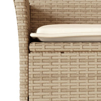Thumbnail for 3-tlg. Garten-Essgruppe mit Kissen Beige Poly Rattan Akazie