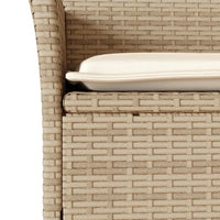 Thumbnail for 7-tlg. Garten-Essgruppe mit Kissen Beige Poly Rattan Akazie