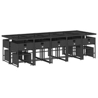 Thumbnail for 15-tlg. Garten-Essgruppe mit Kissen Schwarz Poly Rattan