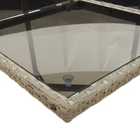 Thumbnail for 9-tlg. Garten-Essgruppe mit Kissen Grau Poly Rattan